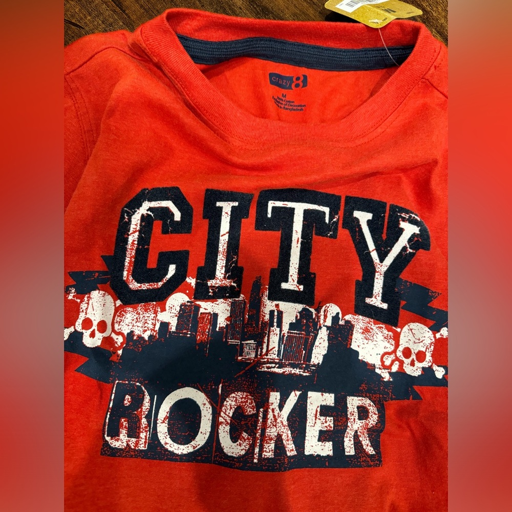 Boys long sleeve Crazy 8 Size M 7-8 City Rocker NWT